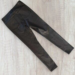 SEVEN 7 Black Sparkle Ultra High Rise Skinny Pants Jeans Holiday Glitter 8